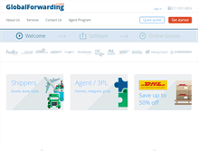 Tablet Screenshot of globalforwarding.com
